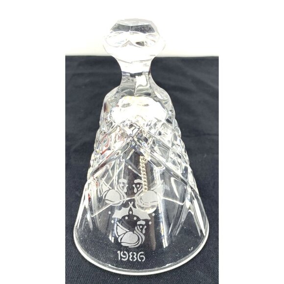 Waterford Crystal 12 Days of Christmas Bell Three French Hens Bell 1986 4.5" T - Picture 1 of 7
